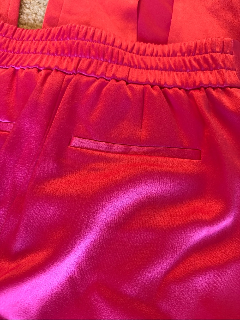 Alice + Olivia | Jody Satin High Waist Slit Front Pants size 4 Like New - Picture 6 of 7